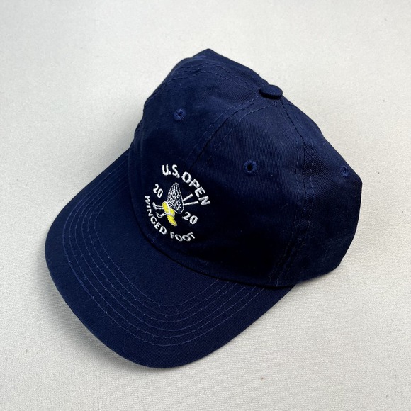 US Open Golf Hat Cap Strapback Navy Blue Adjustable Winged Foot PGA Tour 2020 - Picture 1 of 7